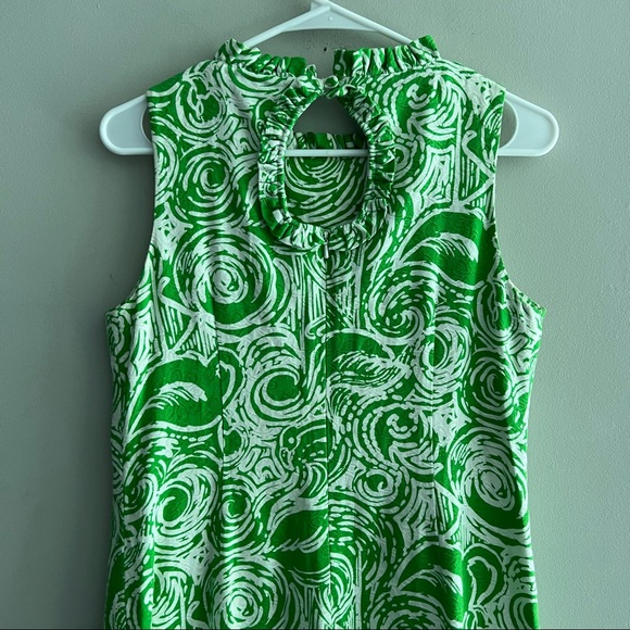 Lilly Pulitzer Green and White Darling Shift Dress Sz 6 - Picture 7 of 11
